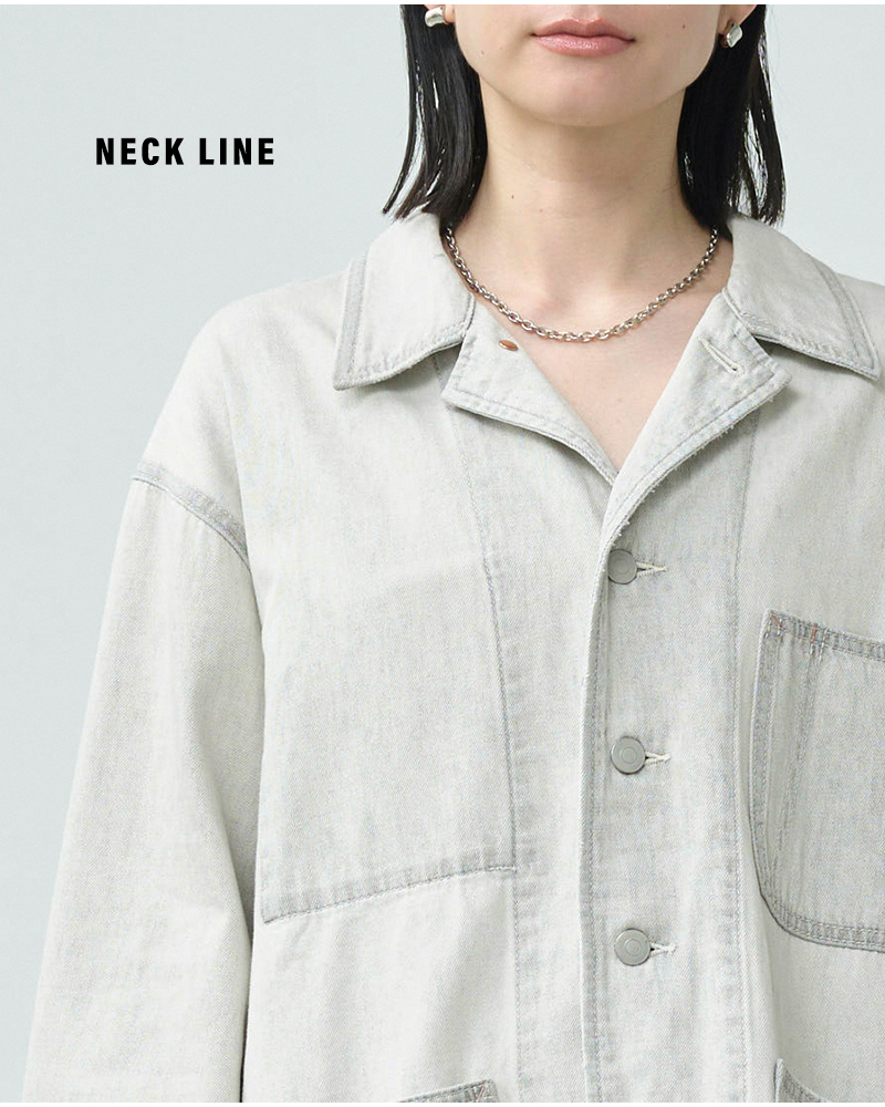 kha:ki(カーキ)8ozライトルーズデニムカバーオール“LOOSECOEVERALL”mil26hjk3248