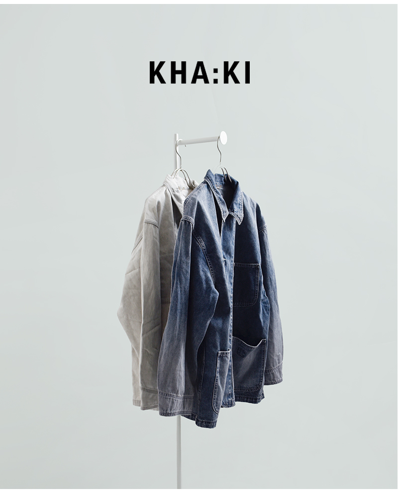 kha:ki(カーキ)8ozライトルーズデニムカバーオール“LOOSECOEVERALL”mil26hjk3248