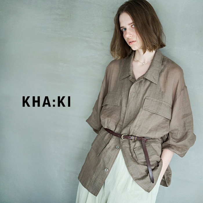 kha:ki(カーキ)シアーラミーポプリンミリタリーシャツジャケット“RAMIEB.D.U.SHIRTSJACKET”mil26hjk3249