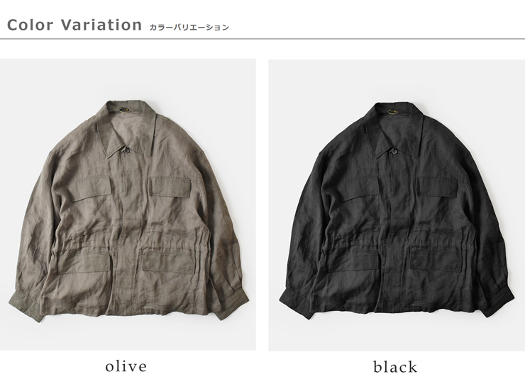 kha:ki(カーキ)シアーラミーポプリンミリタリーシャツジャケット“RAMIEB.D.U.SHIRTSJACKET”mil26hjk3249