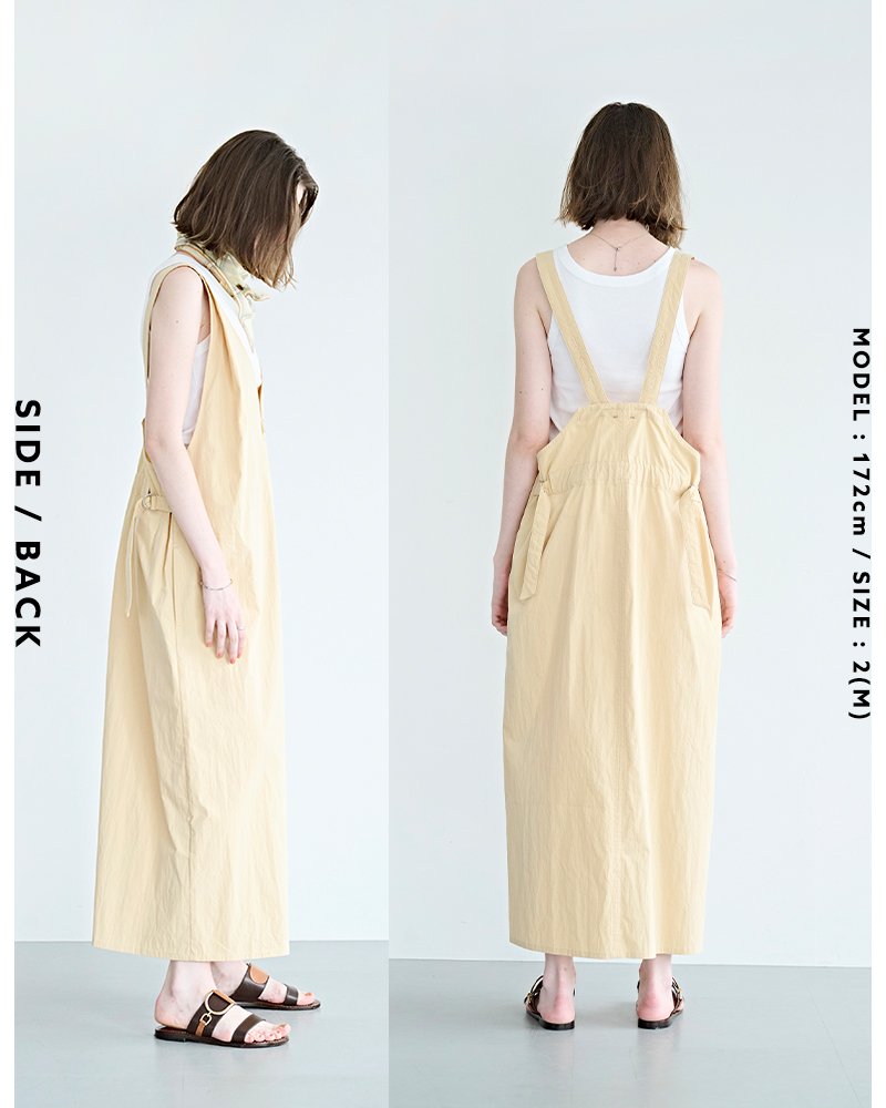 kha:ki(カーキ)ライトウェザーVネックジップアップジャンパードレス“V/NJUMPERDRESS”mil26hop3102