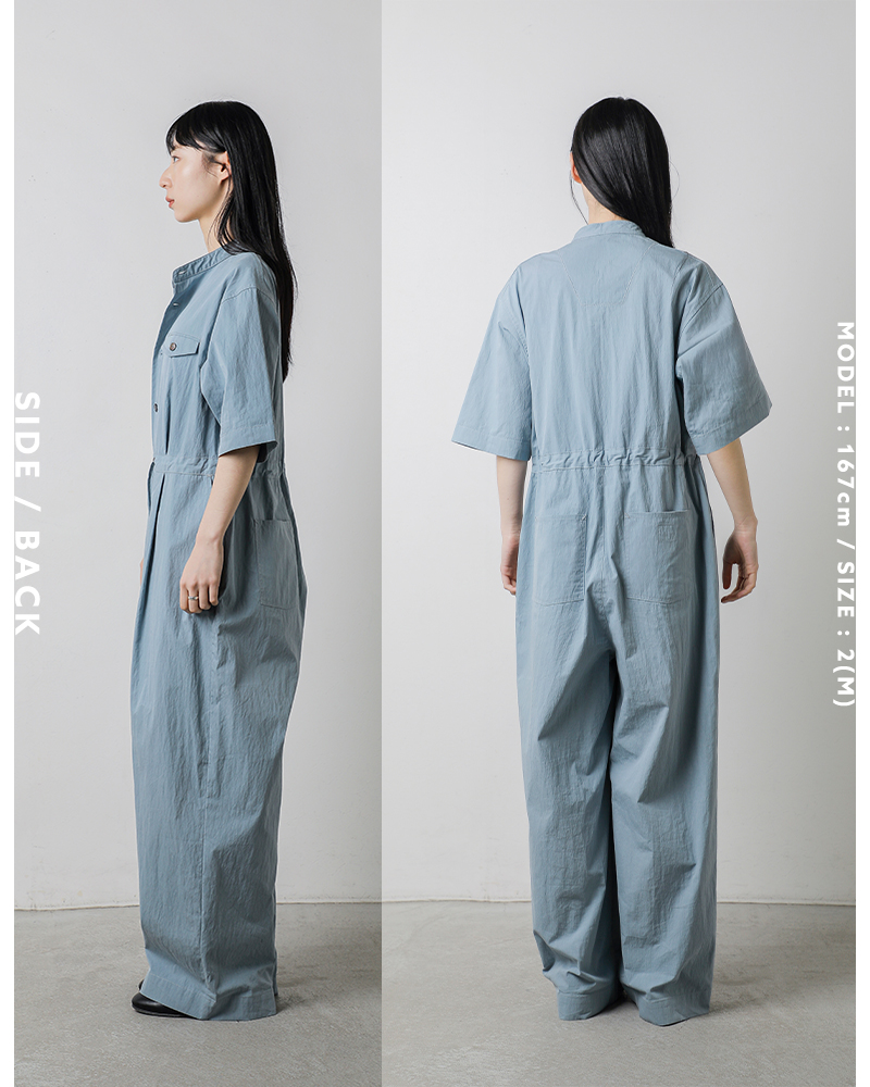 kha:ki(カーキ)ライトウェザーハーフスリーブジャンプスーツ“HALFSLEEVEJUMPSUIT”mil26hpt3247