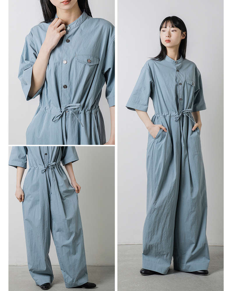 kha:ki(カーキ)ライトウェザーハーフスリーブジャンプスーツ“HALFSLEEVEJUMPSUIT”mil26hpt3247