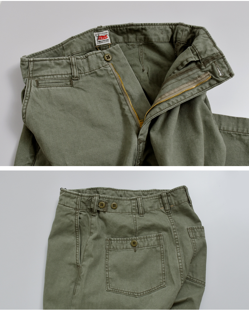 kha:ki(カーキ)コットンオーバルワイドトラウザーパンツ“OVALWIDETROUSERS”mil26hpt3250