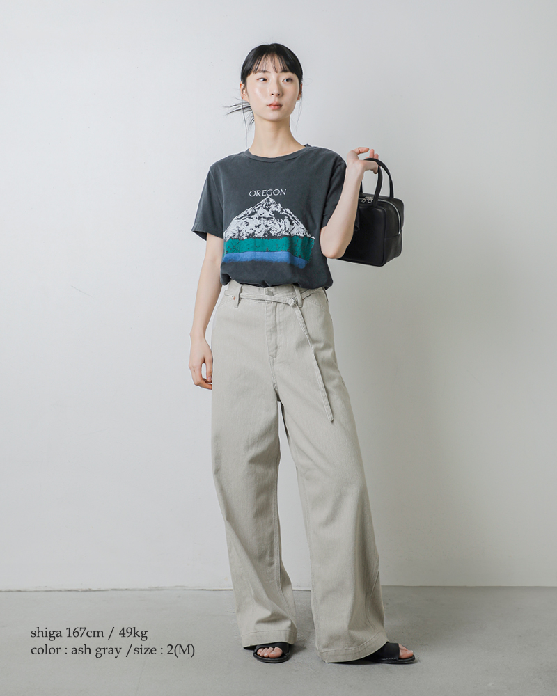 kha:kiフェードカラーデニム ウエストベルテッド ペインターパンツ “WAIST BELTED WORK PANTS” mil26hpt3253