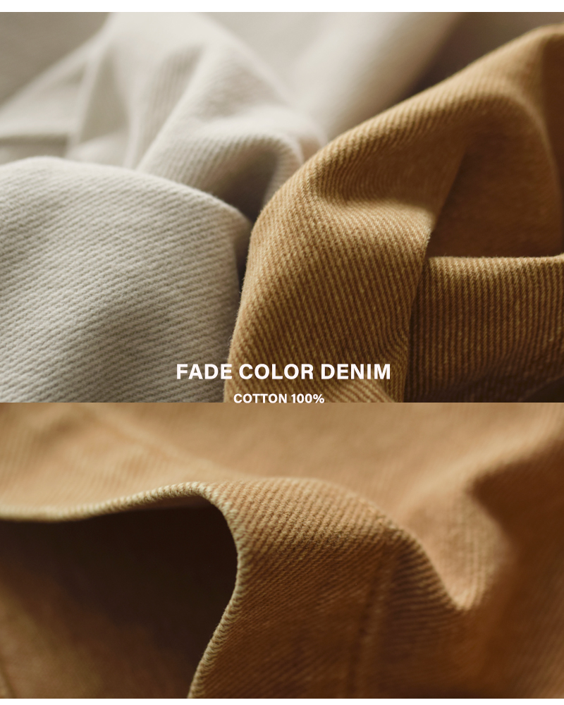 kha:kiフェードカラーデニム ウエストベルテッド ペインターパンツ “WAIST BELTED WORK PANTS” mil26hpt3253