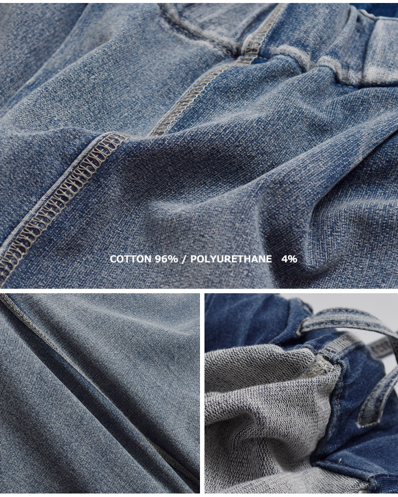 kha:ki(カーキ)インディゴフレンチテリーワイドストレートパンツ“INDIGOTERRYWIDEPANTS”mil26hpt3254