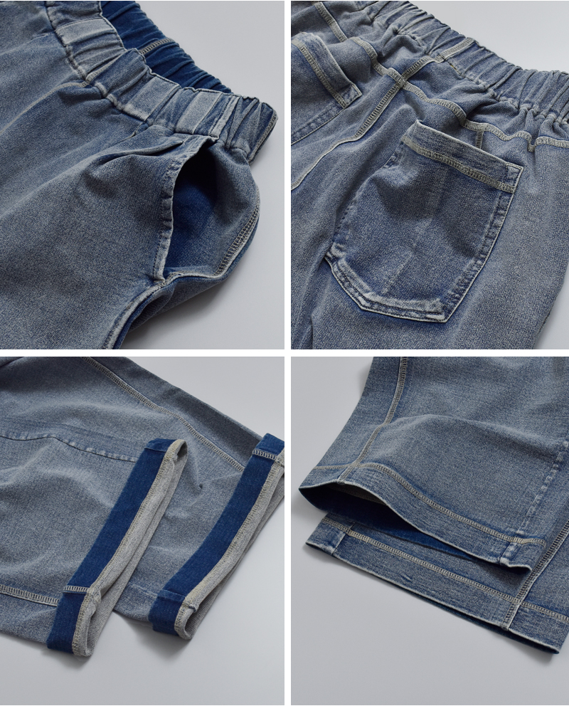 kha:ki(カーキ)インディゴフレンチテリーワイドストレートパンツ“INDIGOTERRYWIDEPANTS”mil26hpt3254