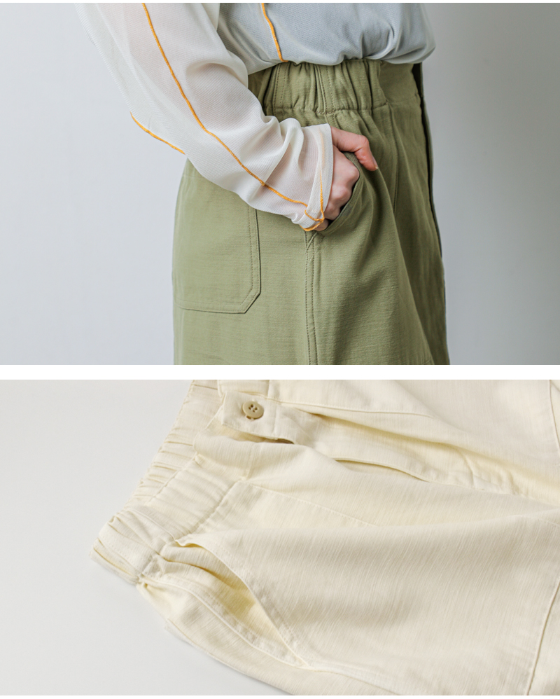 kha:ki(カーキ)ルーズバックサテンファティーグミリタリースカート“FATIGUESKIRT”mil26hsk3096