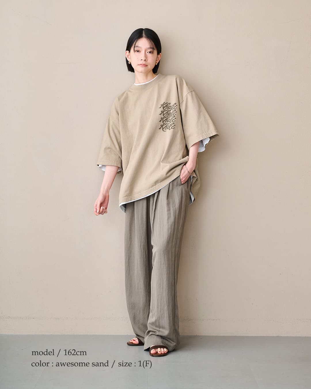 kha:kiプリント ワイド Tシャツ WIDE TEE mil26scs3498-9