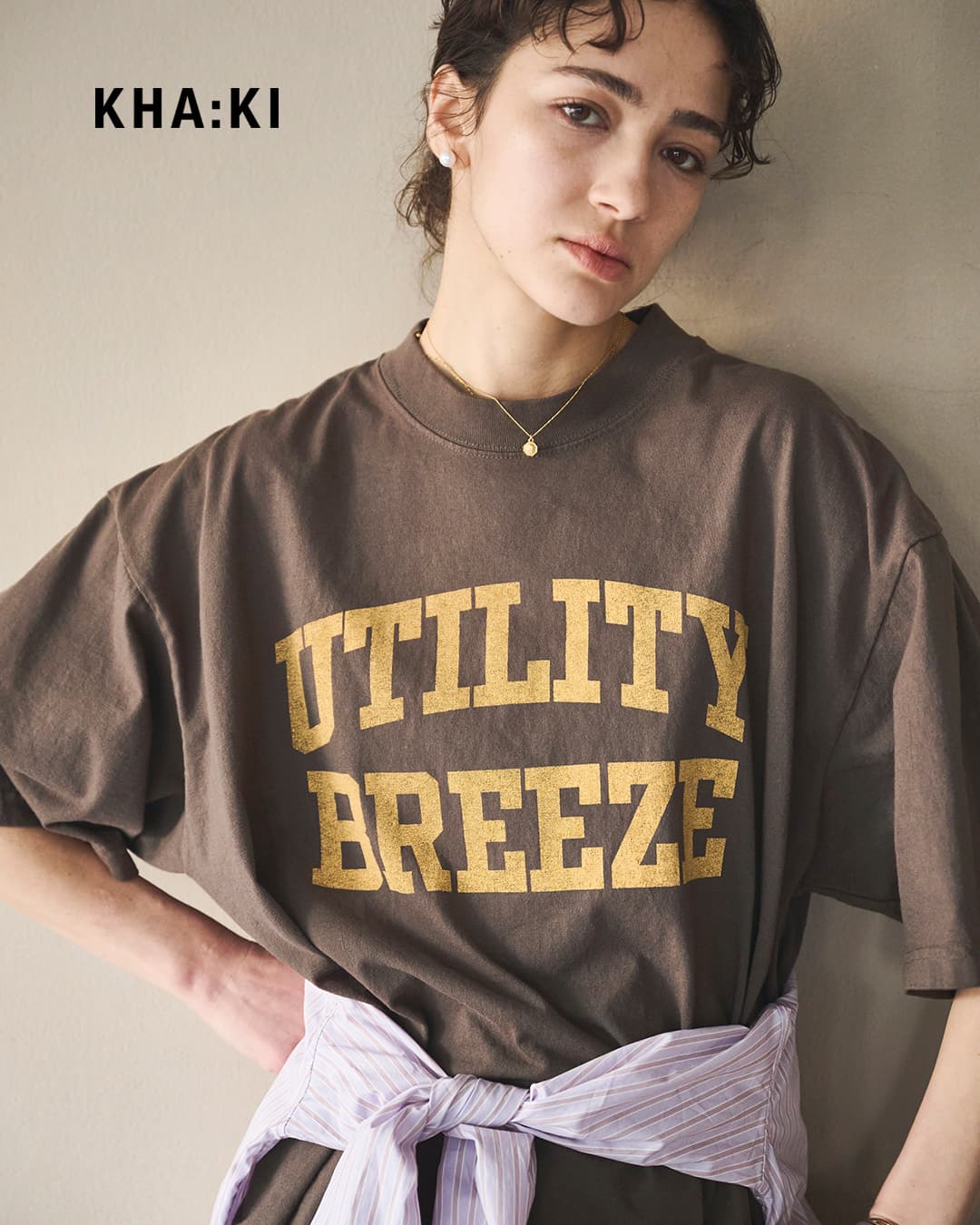 kha:kiプリント ワイド Tシャツ WIDE TEE mil26scs3498-9