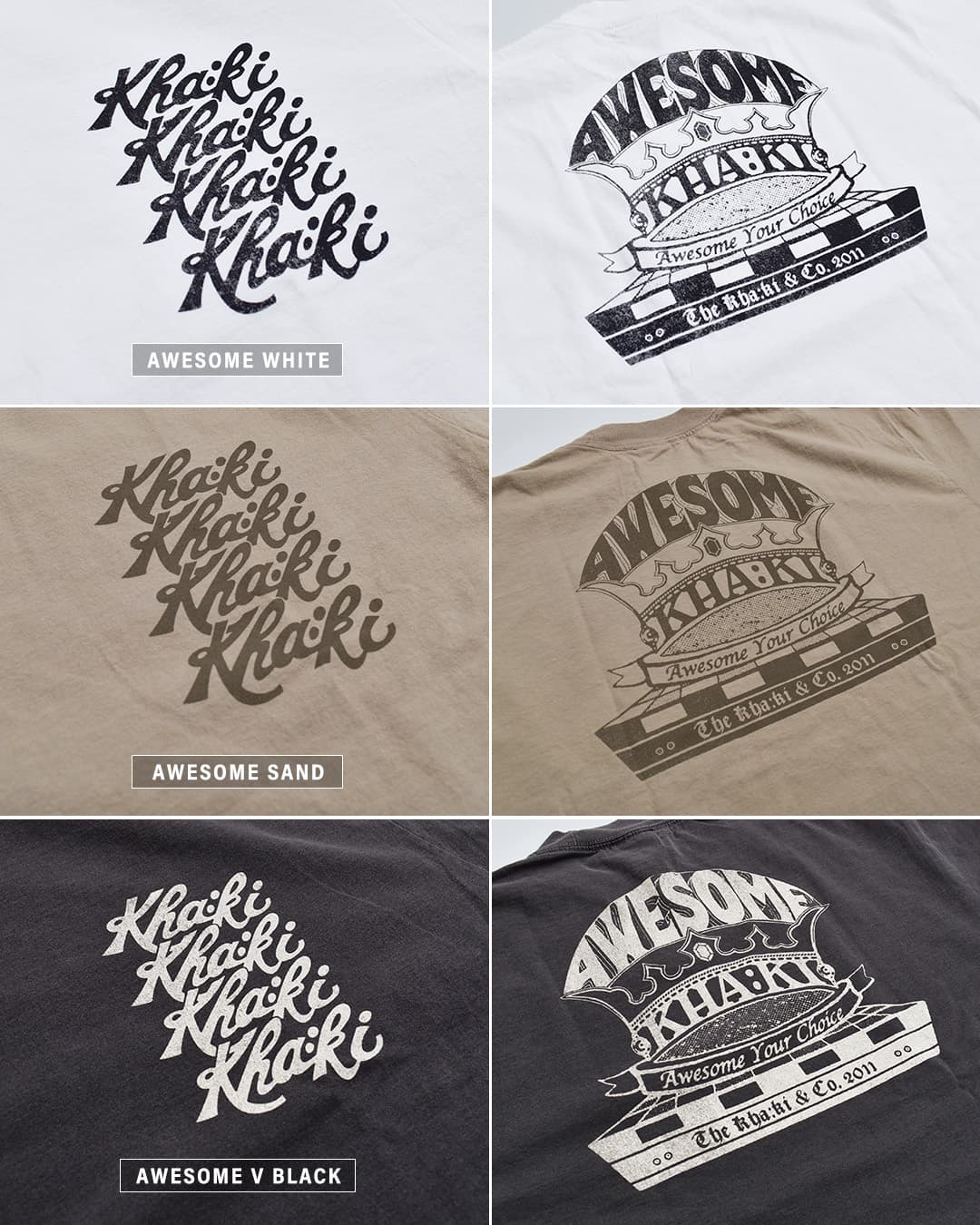 kha:kiプリント ワイド Tシャツ WIDE TEE mil26scs3498-9