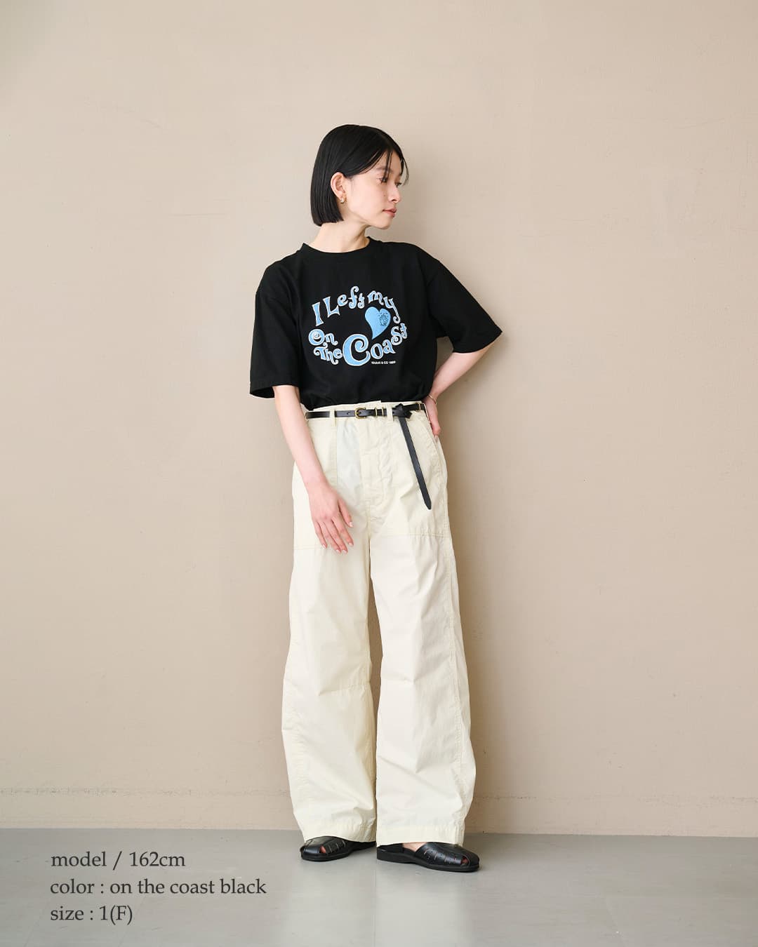 kha:kiコットン ジャージー ボックス プリント Tシャツ BOX TEE mil26scs3500-1