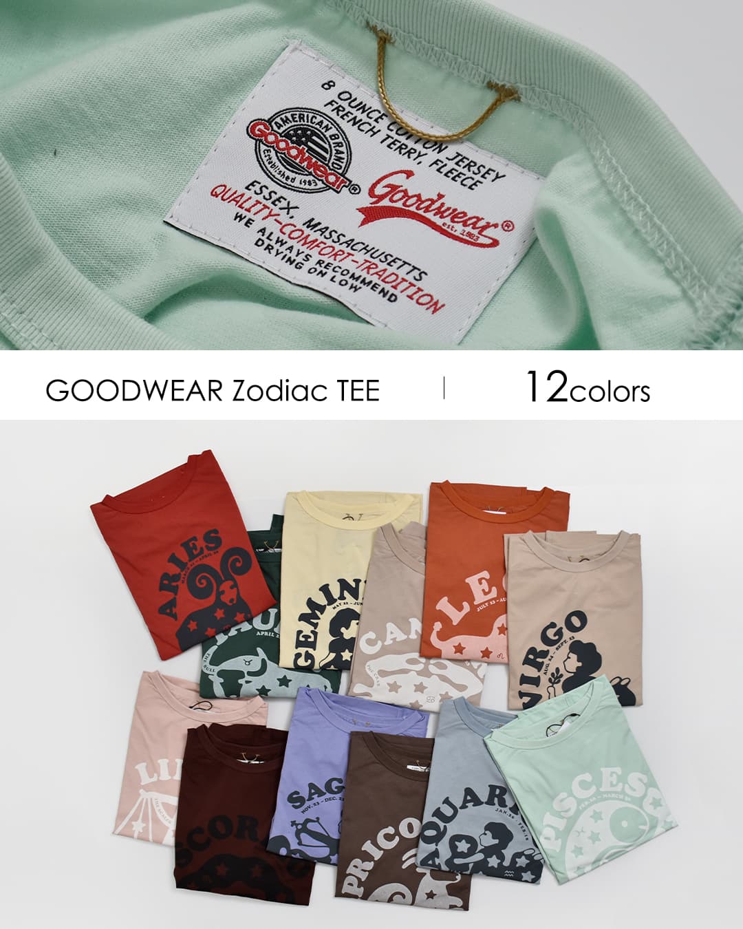 kha:ki(カーキ)グッドウェア ゾディアック ドライコットン Tシャツ GOODWEAR Zodiac TEE mil26scs3555