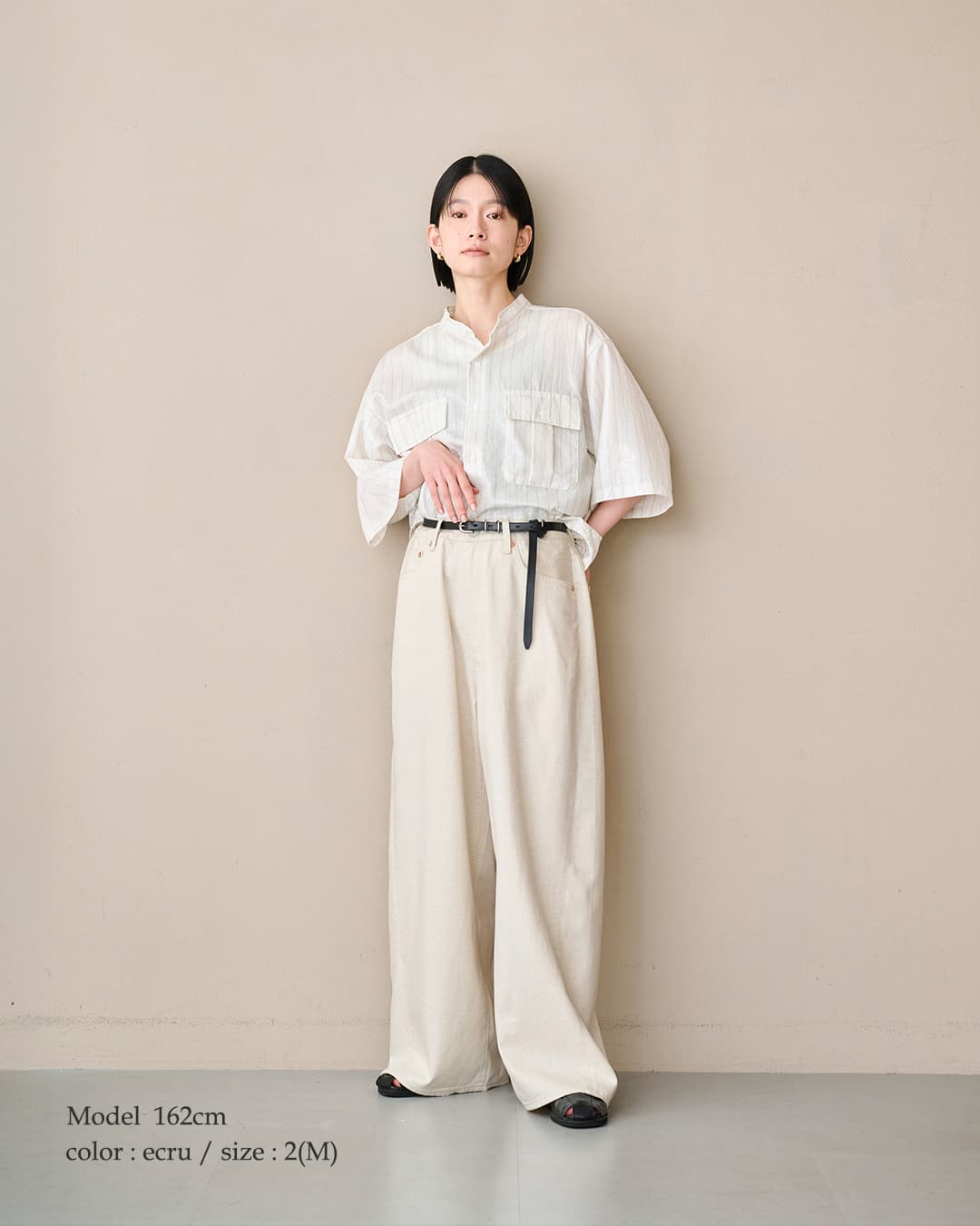kha:ki(カーキ)8oz ライト バギー 綿麻 デニム パンツ LIGHT BAGGY DENIM PANTS mil26spt3259