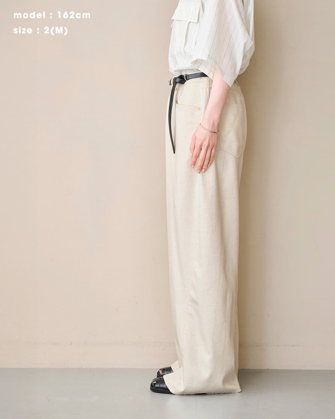 kha:ki(カーキ)8oz ライト バギー 綿麻 デニム パンツ LIGHT BAGGY DENIM PANTS mil26spt3259
