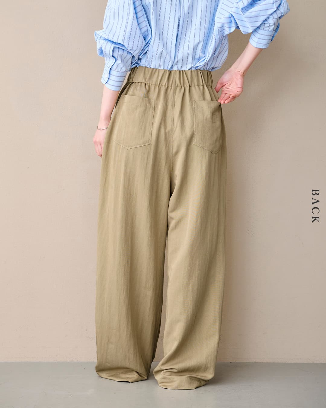 kha:ki接触冷感 2タック ワイド イージーパンツ 2TUCK EASY PANTS mil26spt3260