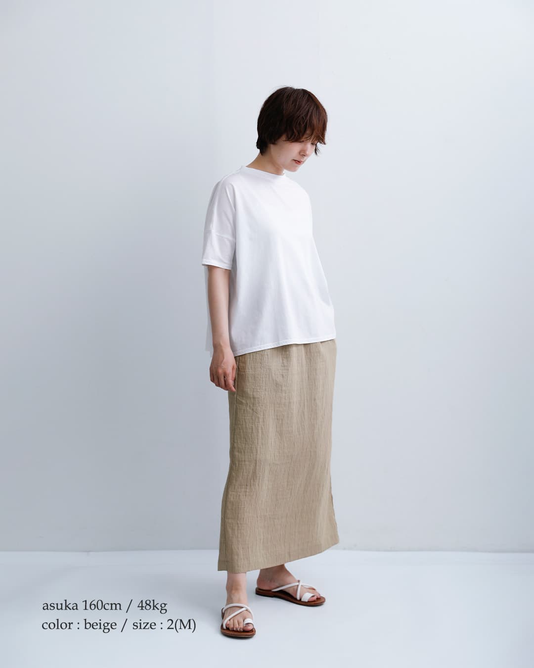 kha:kiフォイル プリント ストライプ スカート FOIL PRINT STRIPE SKIRT mil26ssk3107