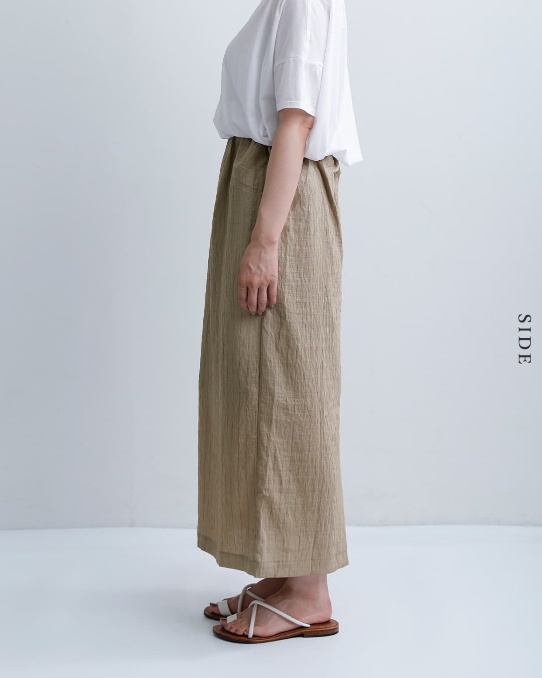 kha:kiフォイル プリント ストライプ スカート FOIL PRINT STRIPE SKIRT mil26ssk3107