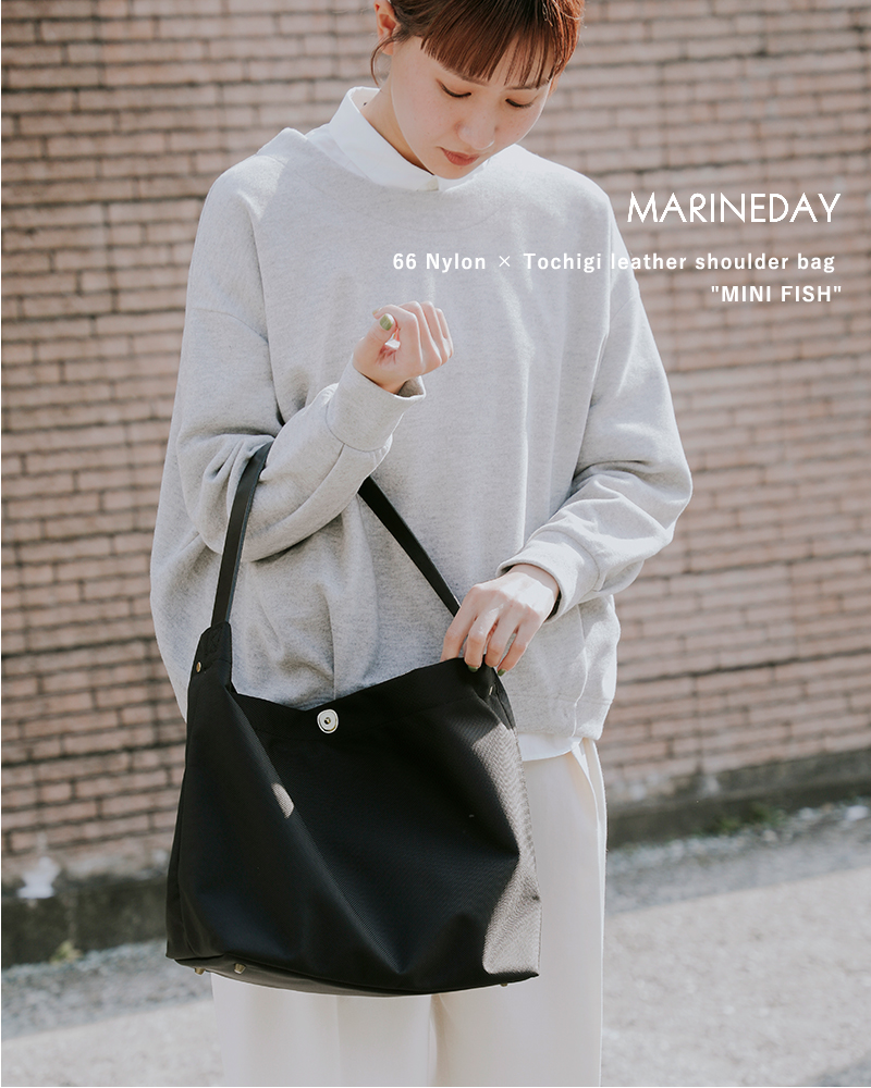 MARINE DAY(マリンデイ)66ナイロン×栃木レザー2wayショルダーバッグ“FISHFLY”fishfly-nylon