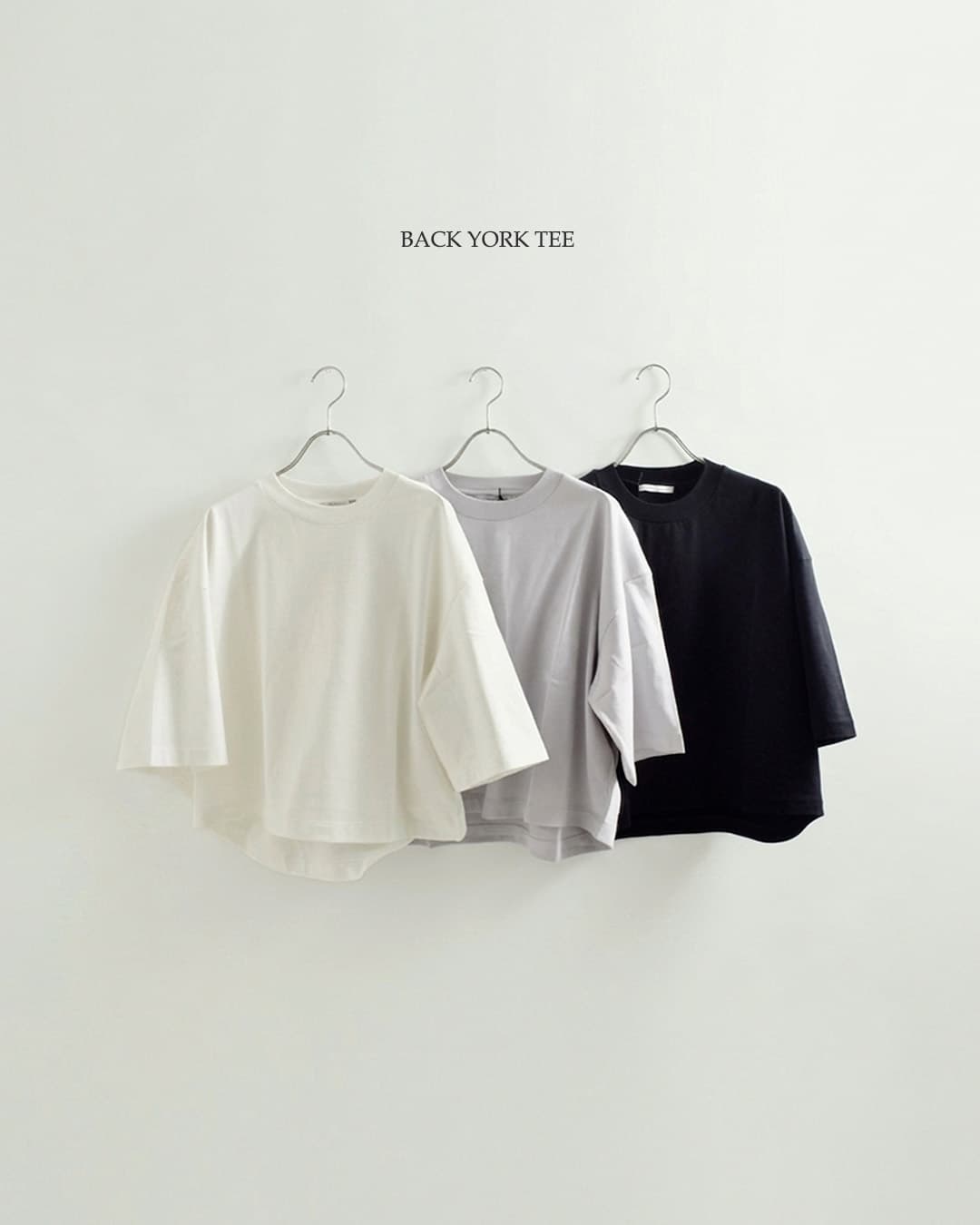 MANONコットン天竺 後ヨーク クルーネック Tシャツ BACK YORK TEE mnn-c-188