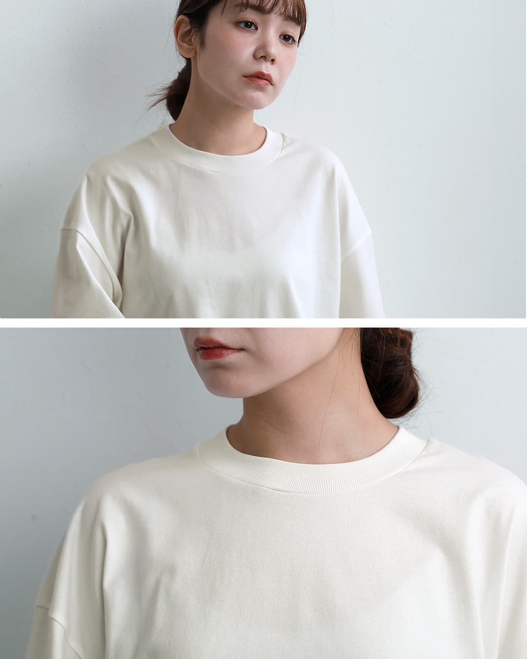 MANONコットン天竺 後ヨーク クルーネック Tシャツ BACK YORK TEE mnn-c-188
