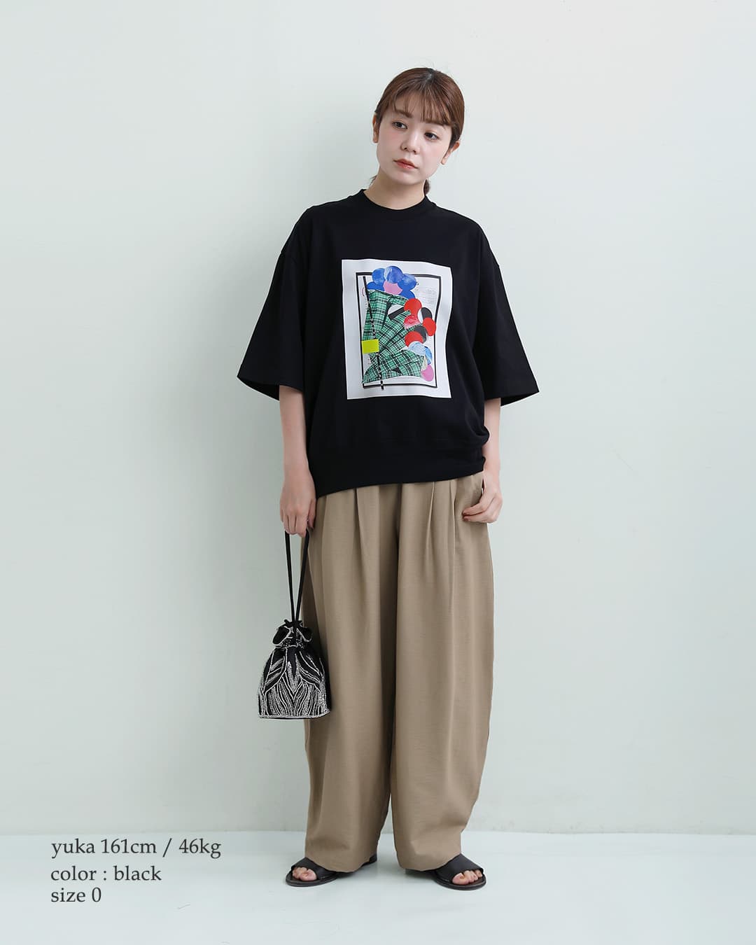 MANONコットン天竺 ブーケ プリント Tシャツ BOUQUET PRINT2 TEE mnn-c-193
