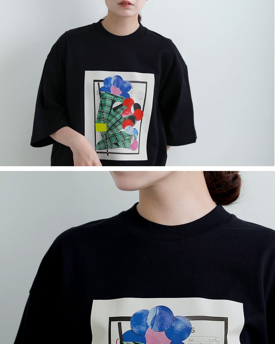MANONコットン天竺 ブーケ プリント Tシャツ BOUQUET PRINT2 TEE mnn-c-193