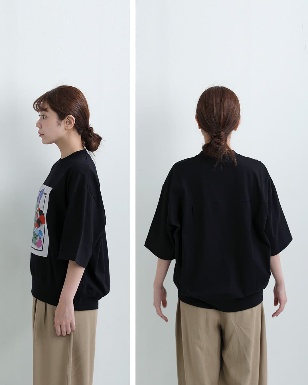 MANONコットン天竺 ブーケ プリント Tシャツ BOUQUET PRINT2 TEE mnn-c-193