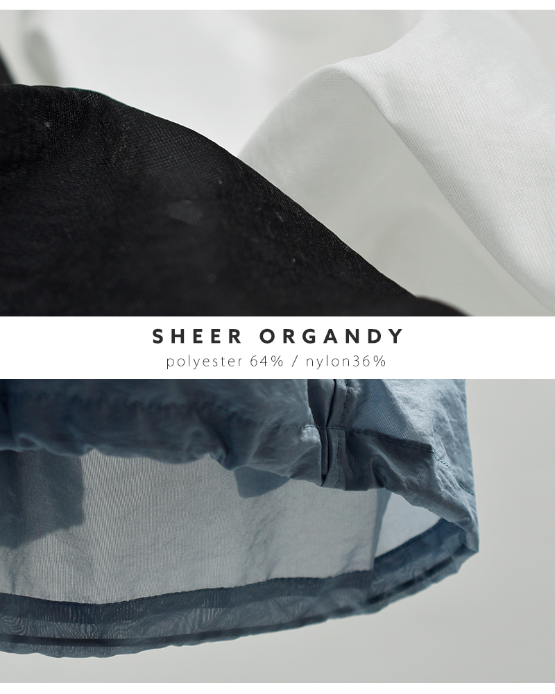 MANON(マノン)オーガンジーシアー ビッグ シャツジャケット “ORGANDY SHEER BIG SHT JKT” mnn-jk-090