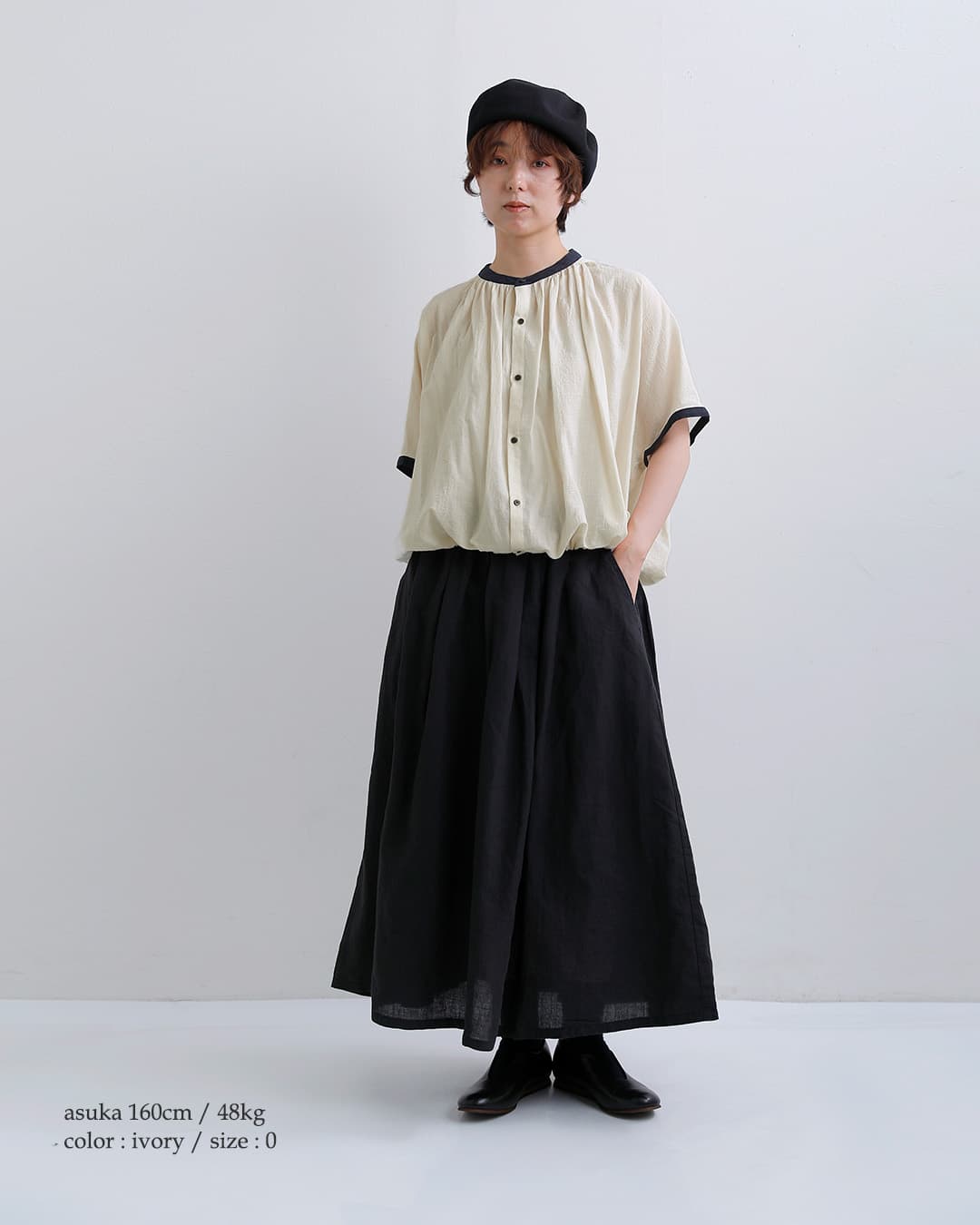 MANONフレンチスリーブ スピンドル クレリック アミカル シャツ FRENCH SLEEVE SPINDLE CLERIC AMICAL SHT mnn-sh-328
