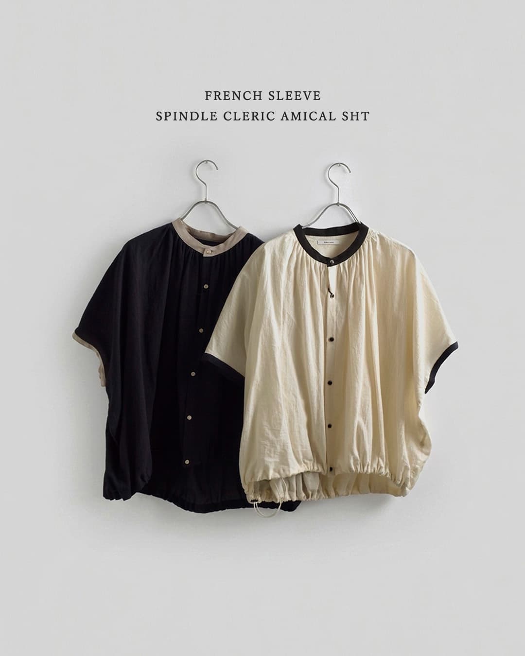 MANONフレンチスリーブ スピンドル クレリック アミカル シャツ FRENCH SLEEVE SPINDLE CLERIC AMICAL SHT mnn-sh-328