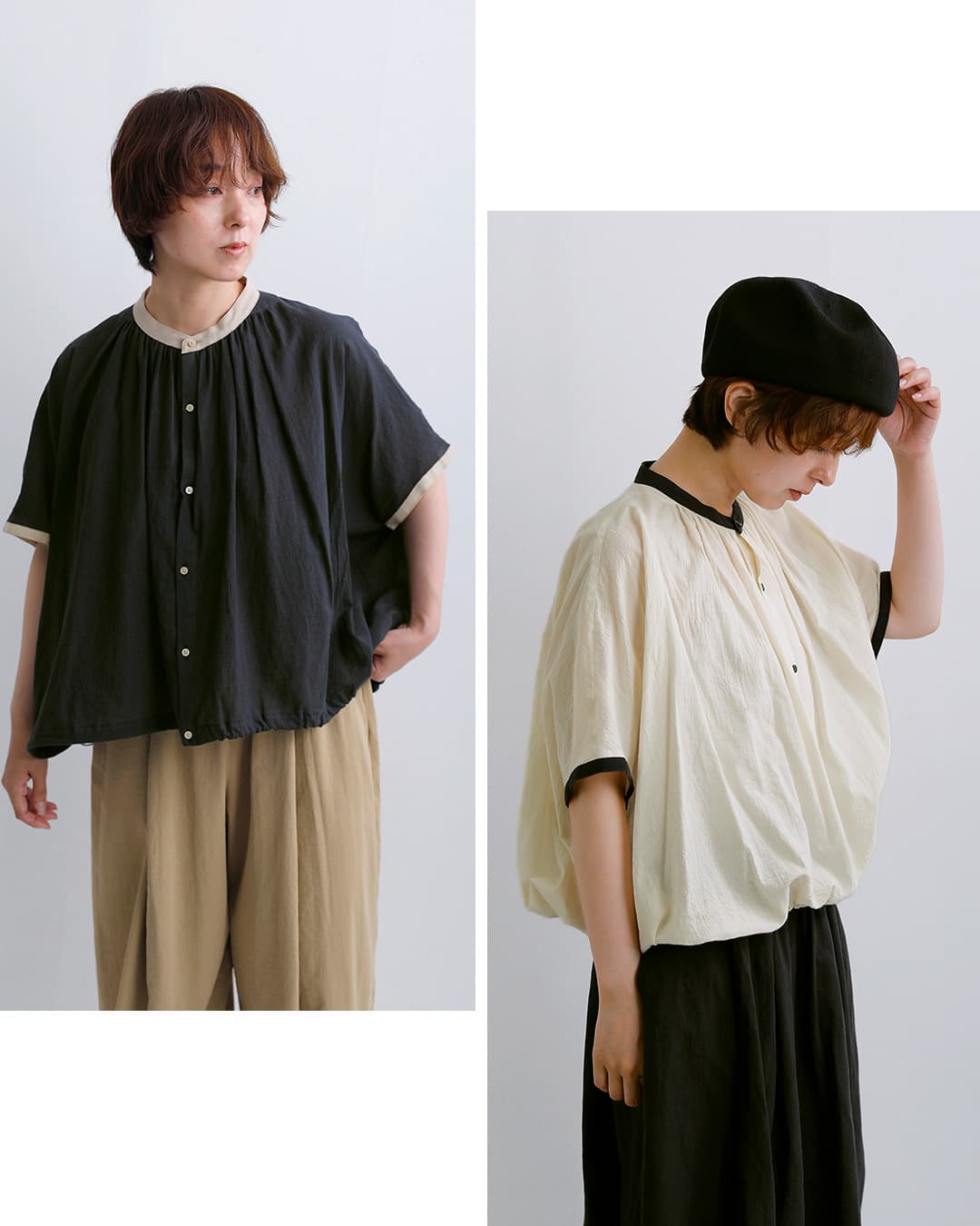 MANONフレンチスリーブ スピンドル クレリック アミカル シャツ FRENCH SLEEVE SPINDLE CLERIC AMICAL SHT mnn-sh-328