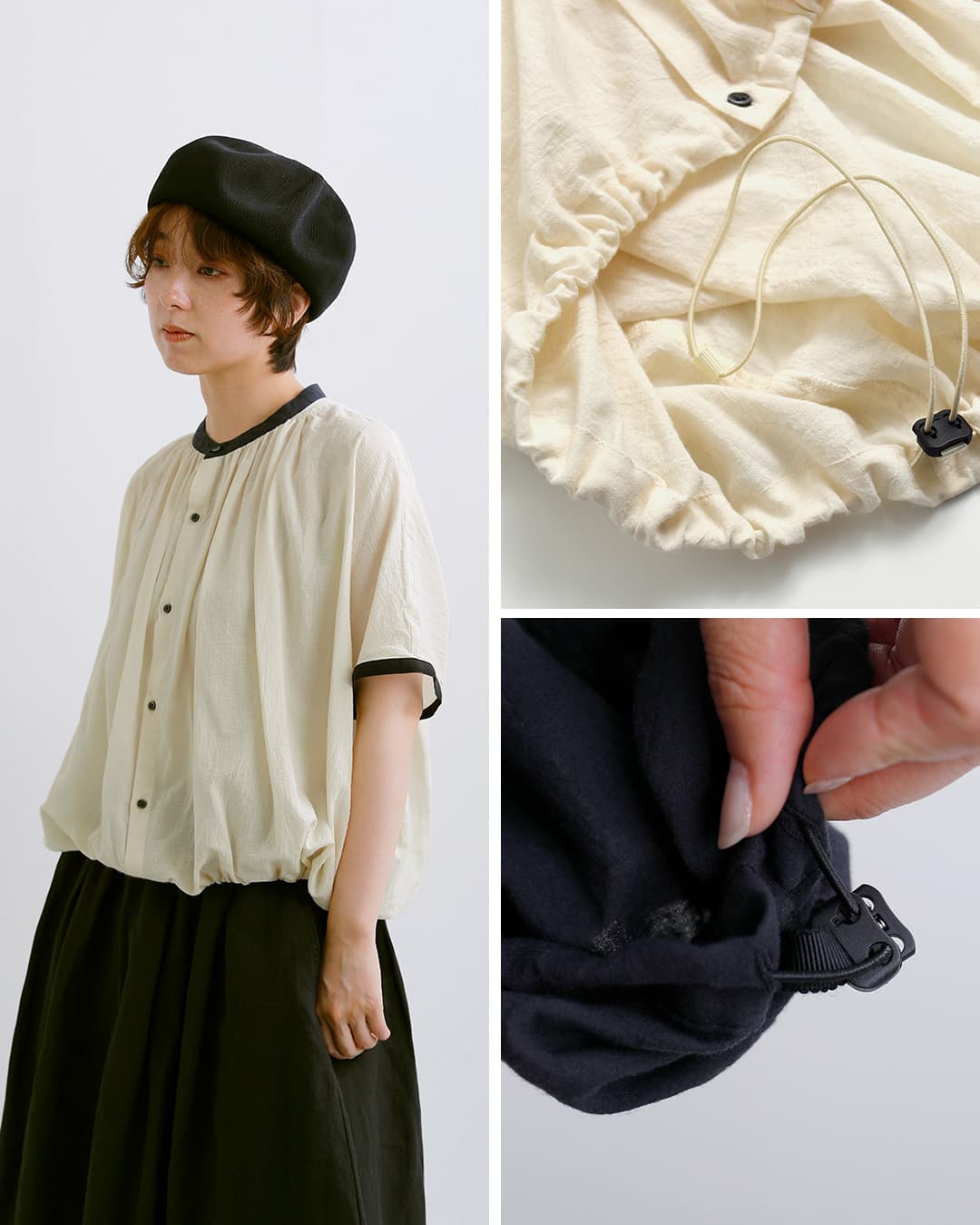 MANONフレンチスリーブ スピンドル クレリック アミカル シャツ FRENCH SLEEVE SPINDLE CLERIC AMICAL SHT mnn-sh-328