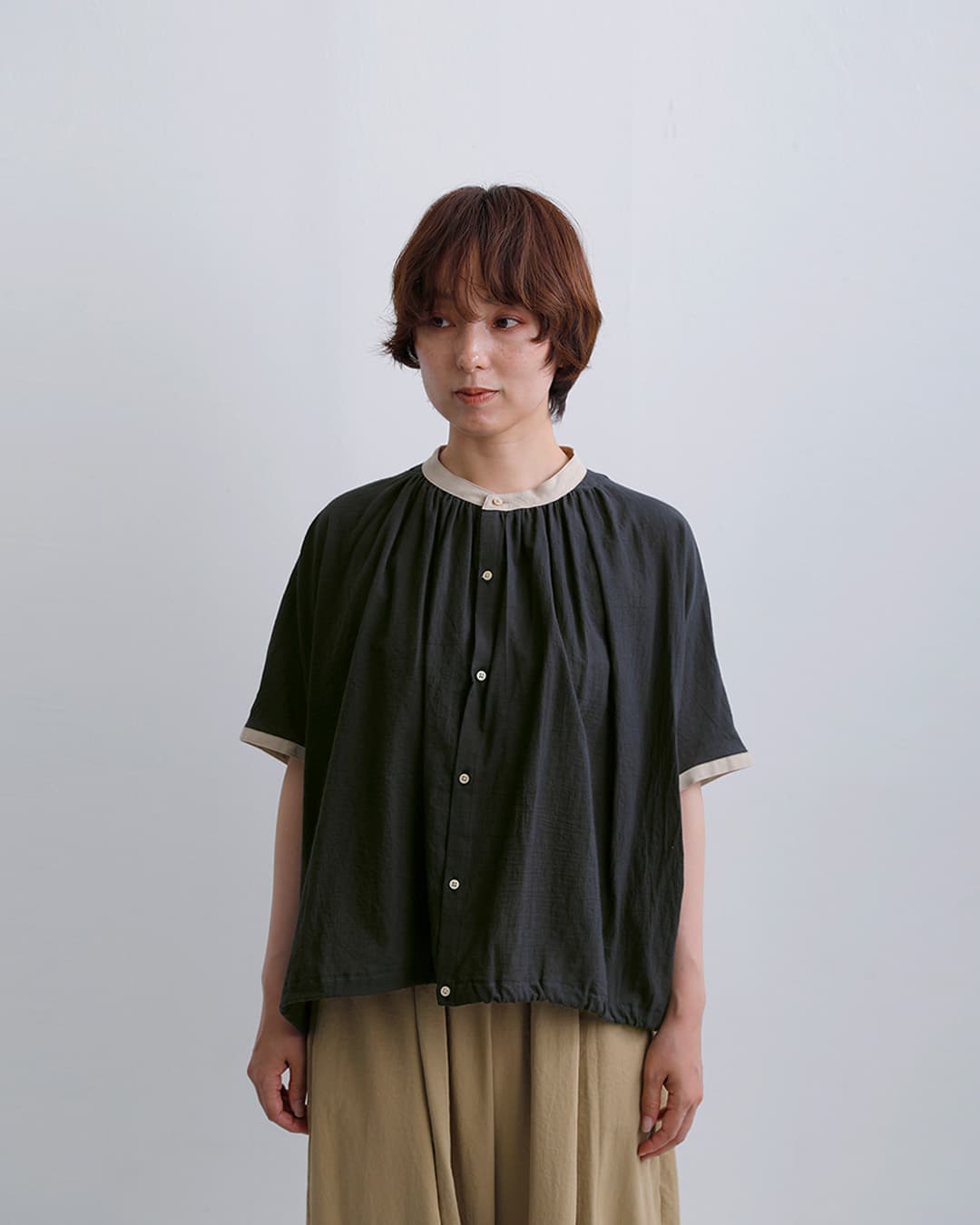 MANONフレンチスリーブ スピンドル クレリック アミカル シャツ FRENCH SLEEVE SPINDLE CLERIC AMICAL SHT mnn-sh-328