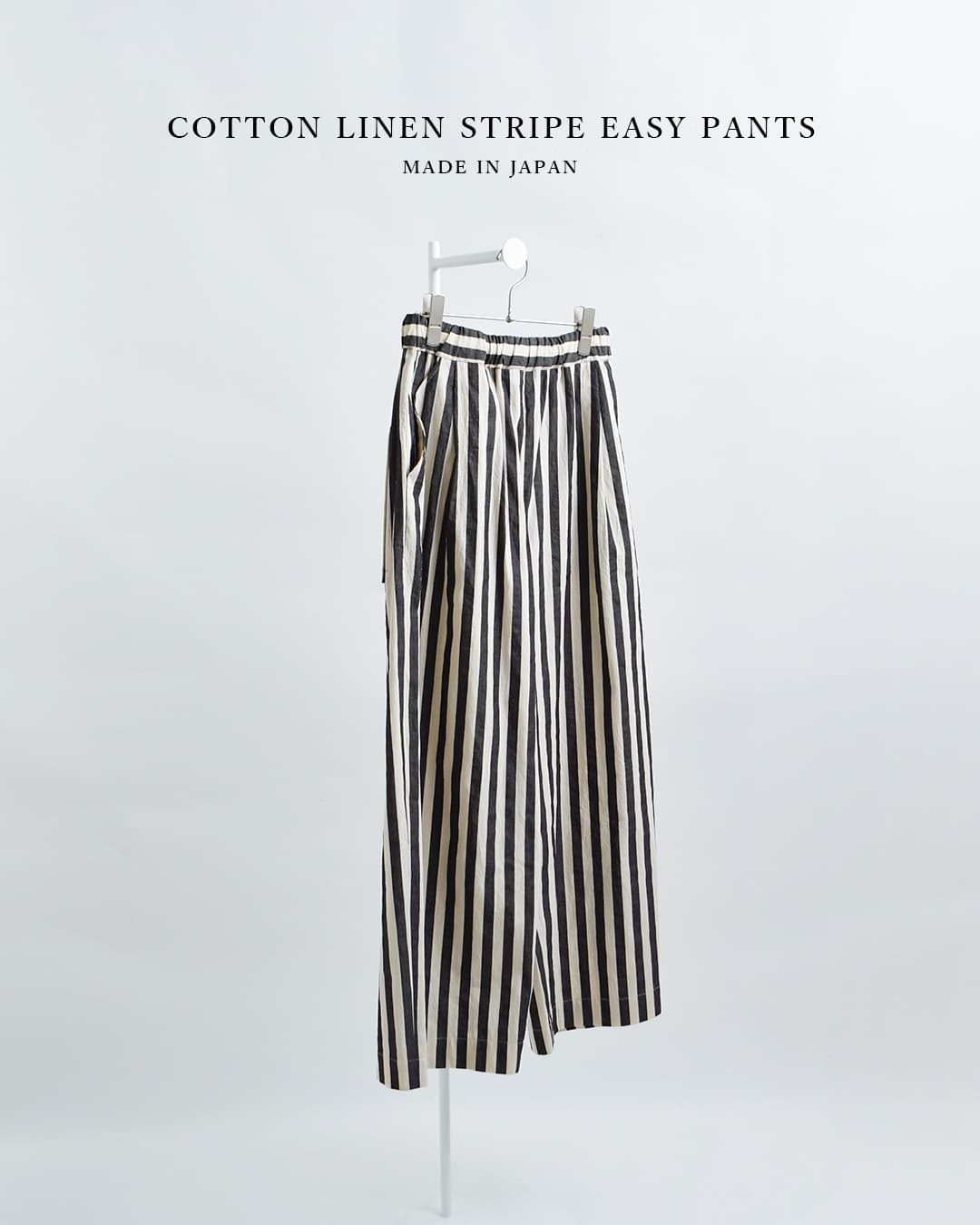 MANONコットン リネン ストライプ イージーパンツ STRIPE EASY PANTS mnn-sppt-008