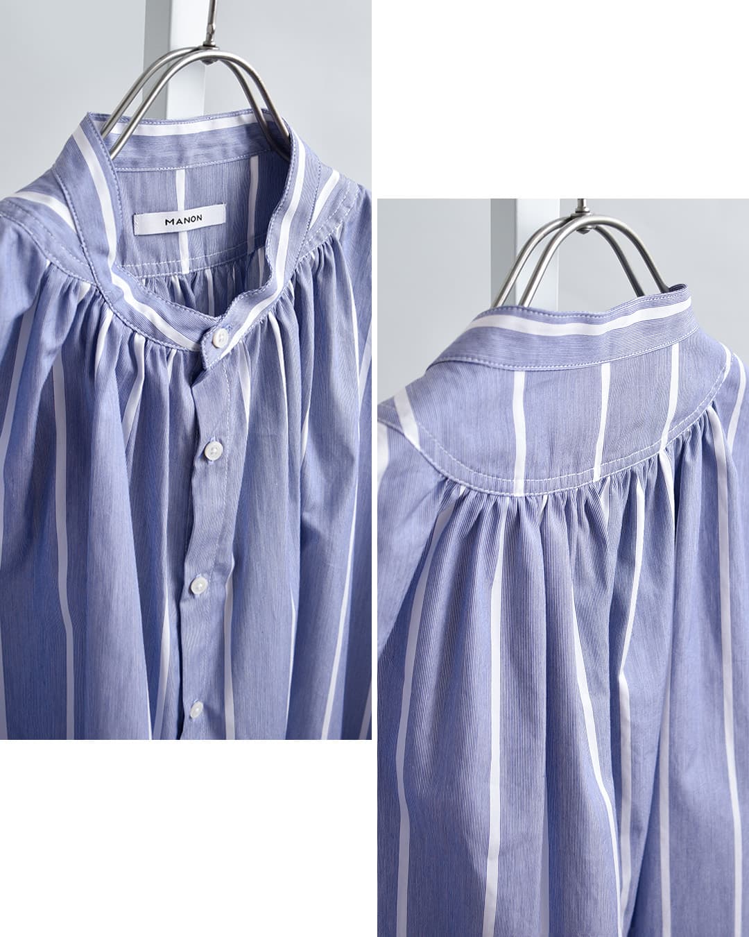 MANONコットン フリルスリーブ アミカル シャツ FRILL SLEEVE AMICAL SHIRT mnn-spsh-041