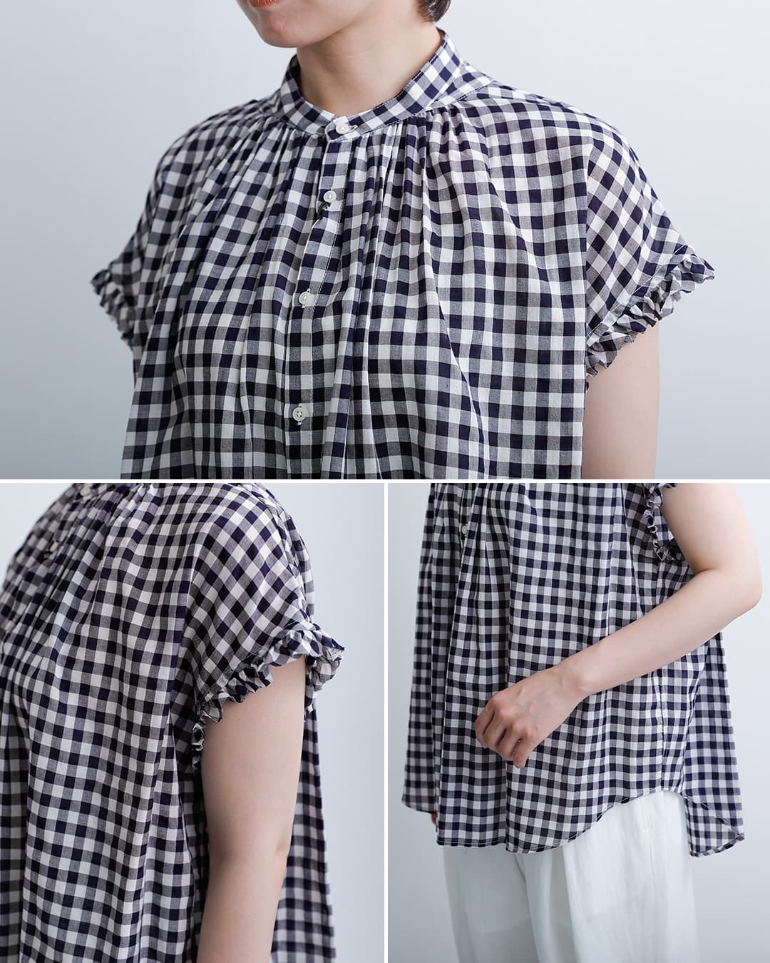 MANONコットン フリルスリーブ アミカル シャツ FRILL SLEEVE AMICAL SHIRT mnn-spsh-041