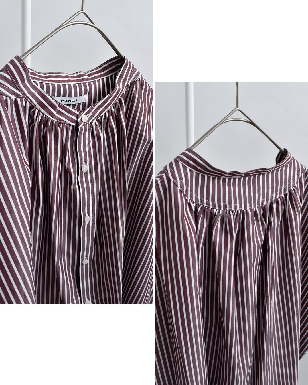 MANONストライプ フレンチスリーブ ビッグ アミカル シャツ STRIPE FRENCH SLEEVE BIG AMICAL SHIRT mnn-spsh-043