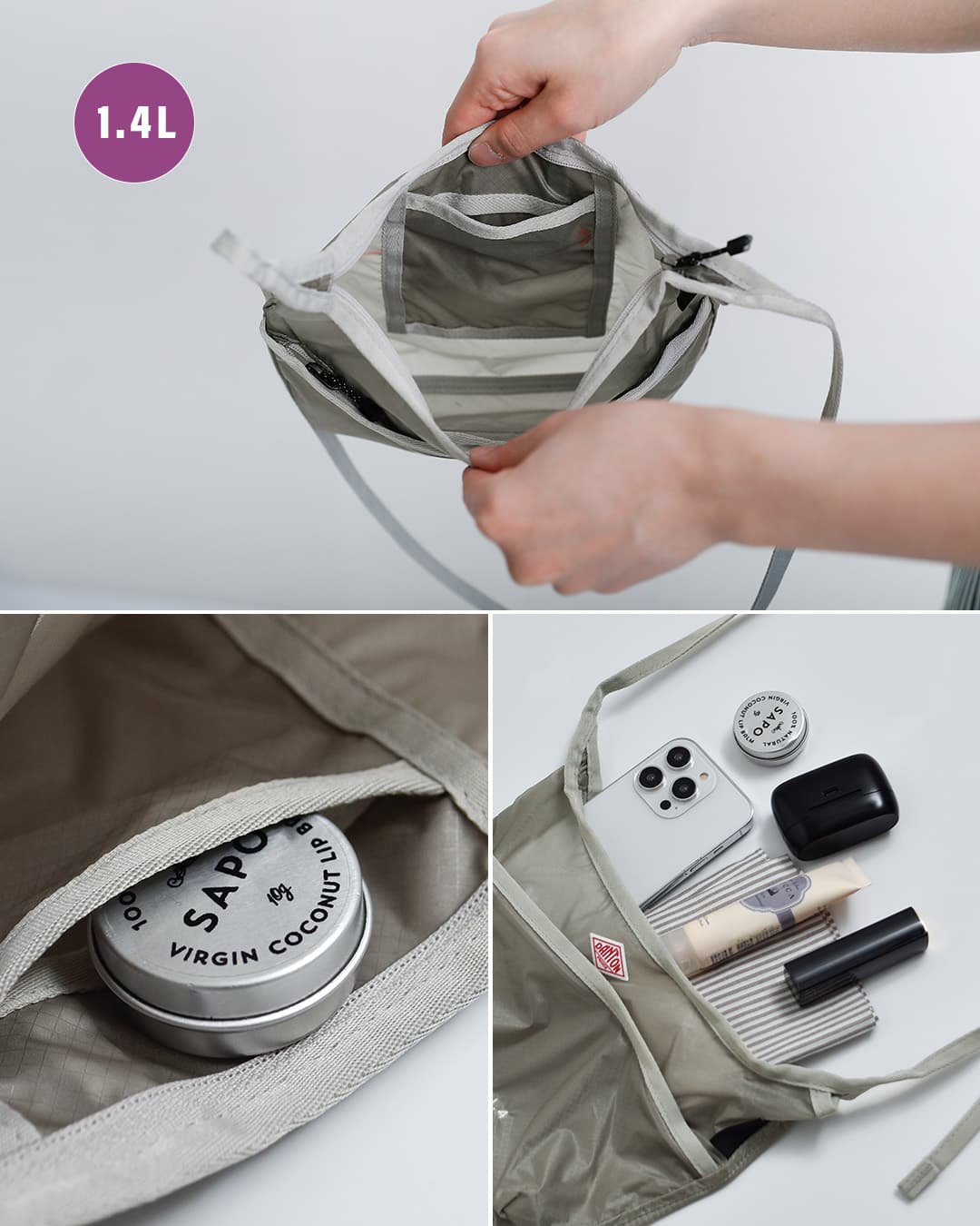 DANTONコーデュラ リップストップ サコッシュ MONCEAU 1.4 monceau1-4