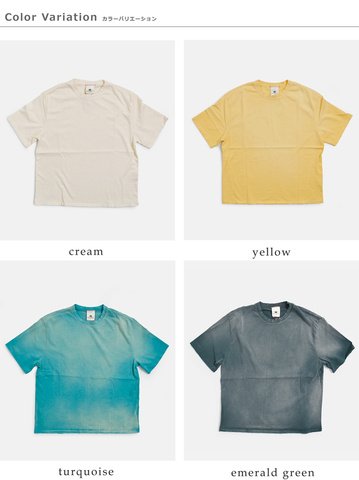 MOOJIMOOJI(ムージームージー)オーバー サイズ クロップ エイジド Tシャツ “OVERSIZE CROP T-SHIRTS AGED” moo-26s-8