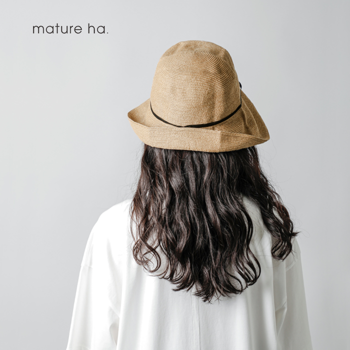 mature ha.(�}�`���A�[�n)�E�H�[�^�[�v���[�t���H �y�[�p�[�u���[�h ���C�g �n�b�g ���C�h �gWP paper braid light hat wide�h mpb1-01w