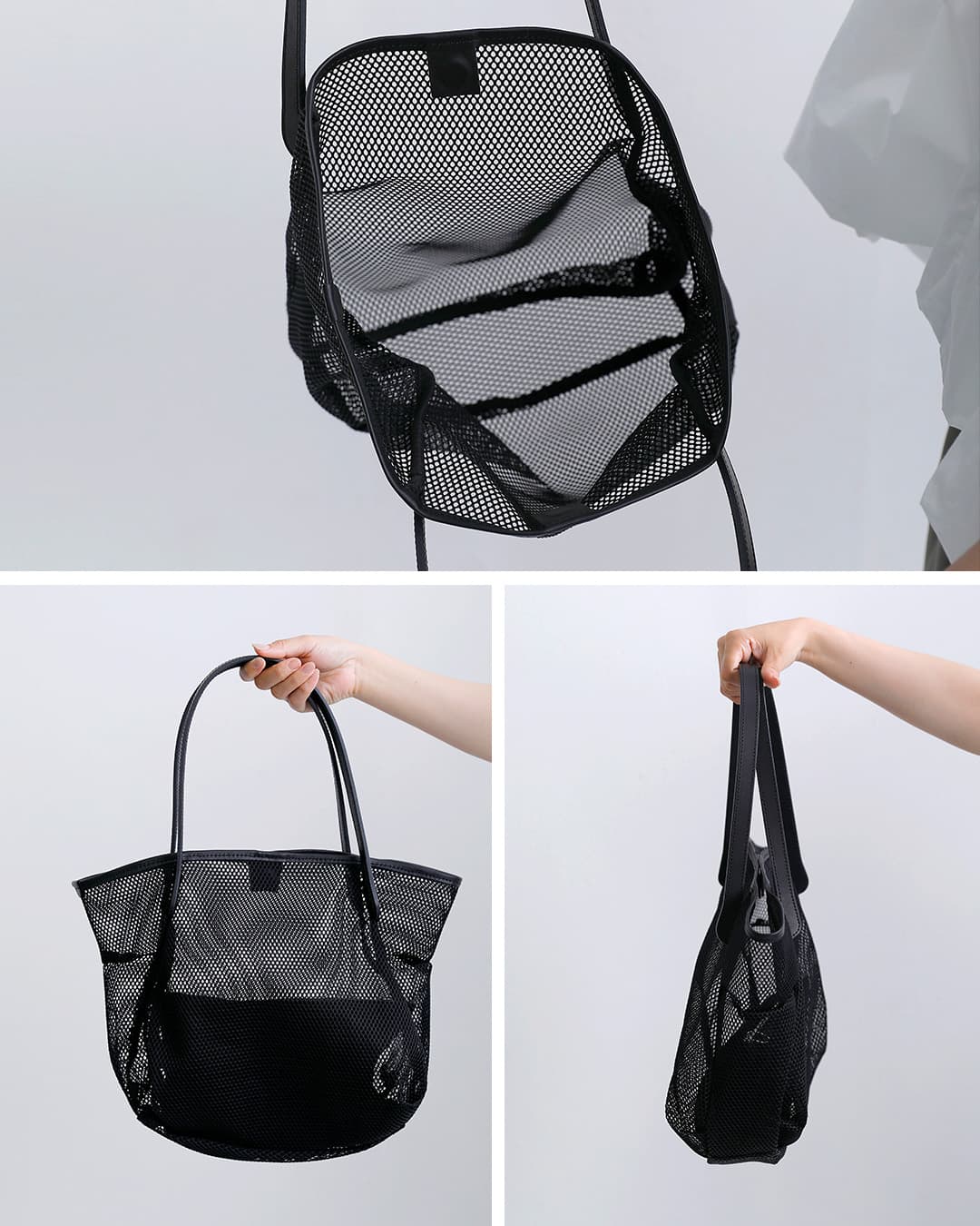 Enseナイロンステアレザーメッシュ トートバッグ Sサイズ mesh tote S ms203