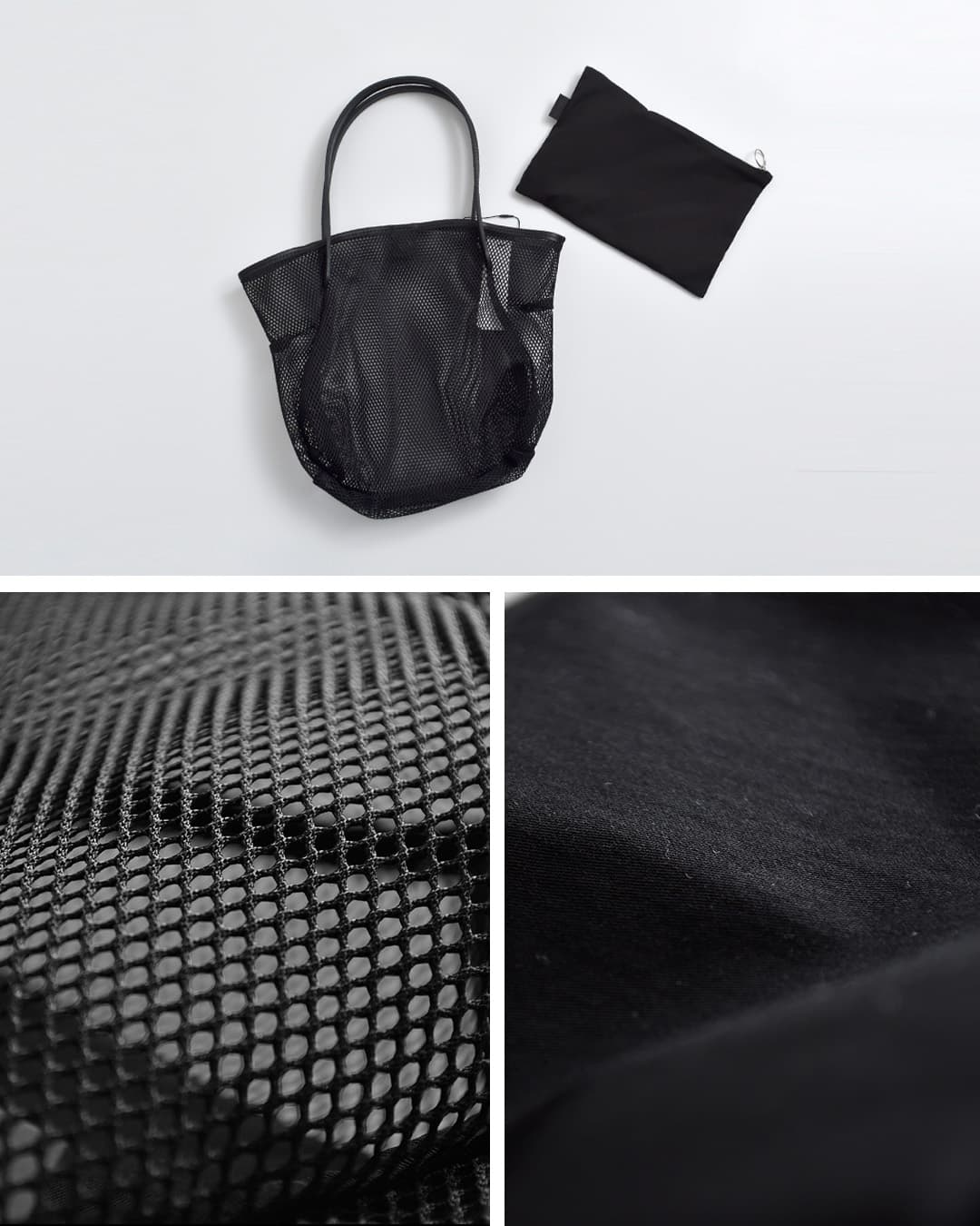 Enseナイロンステアレザーメッシュ トートバッグ Sサイズ mesh tote S ms203
