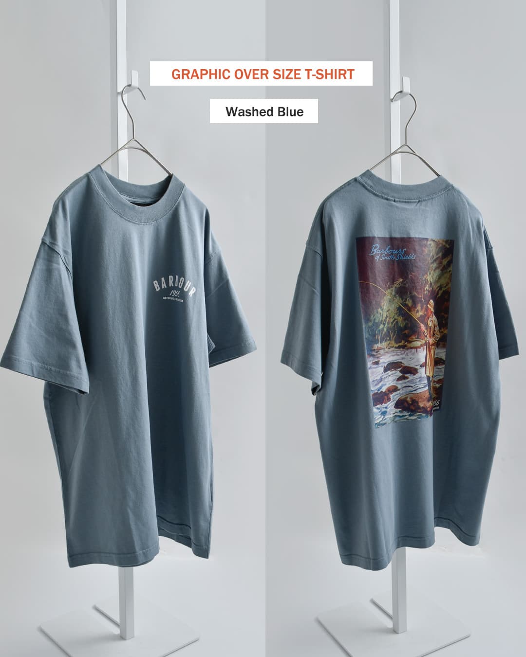 Barbour(バブアー)コットン グラフィック オーバーサイズ Tシャツ GRAPHIC OS T-SHIRT mts1575-1577