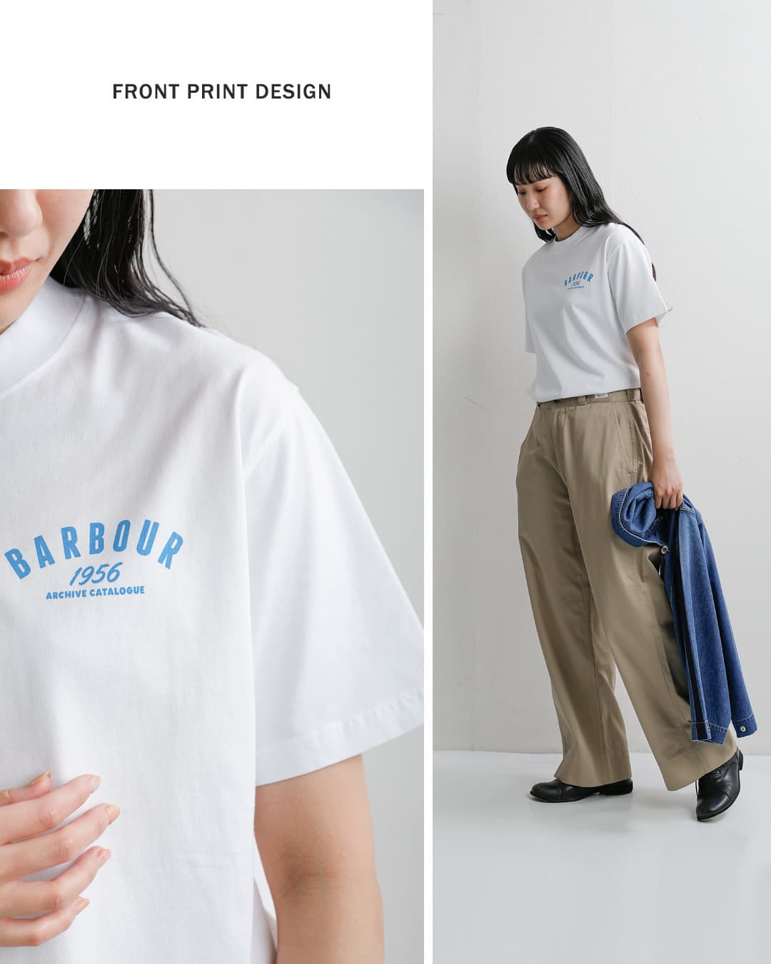 Barbour(バブアー)コットン グラフィック オーバーサイズ Tシャツ GRAPHIC OS T-SHIRT mts1575-1577