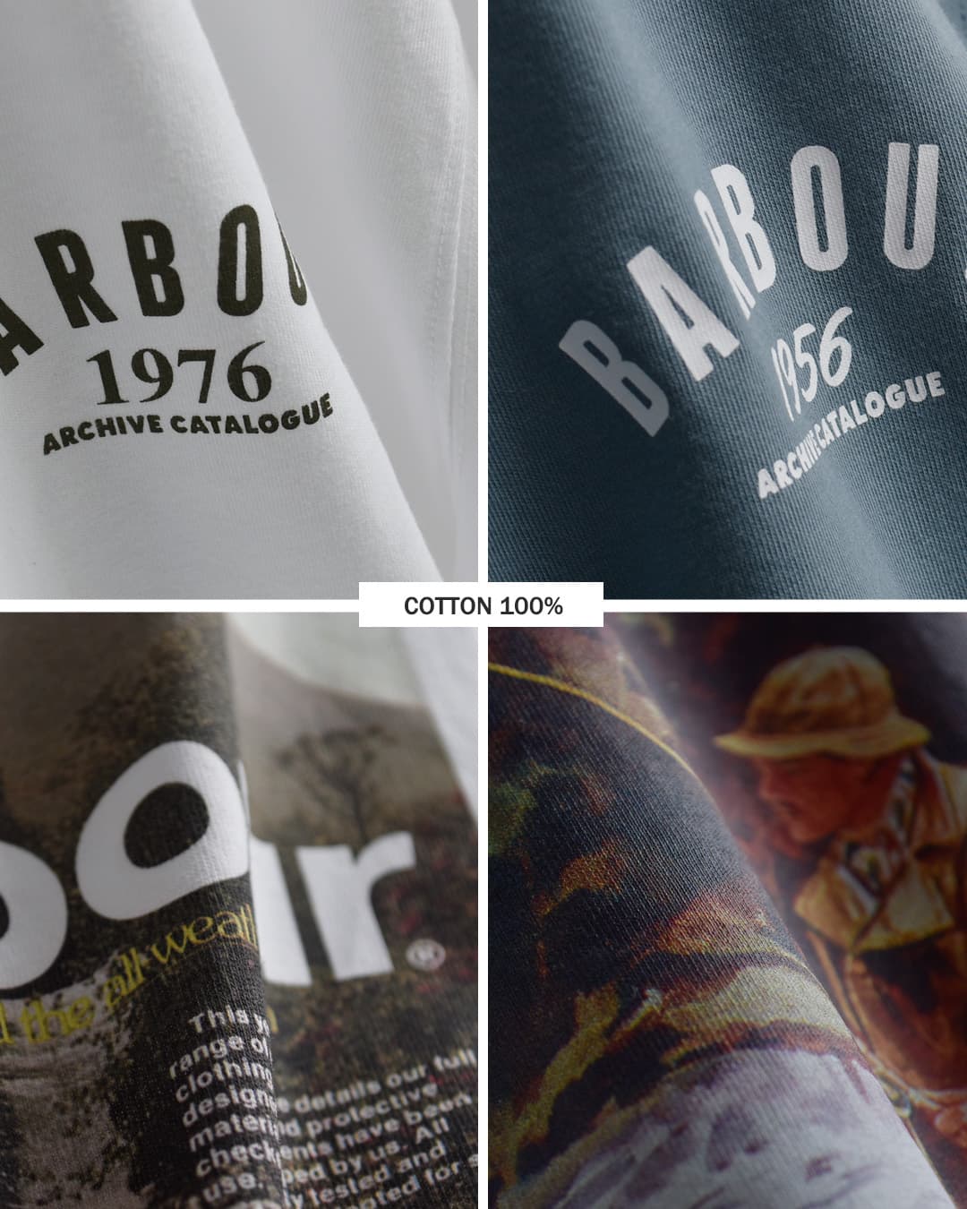 Barbour(バブアー)コットン グラフィック オーバーサイズ Tシャツ GRAPHIC OS T-SHIRT mts1575-1577