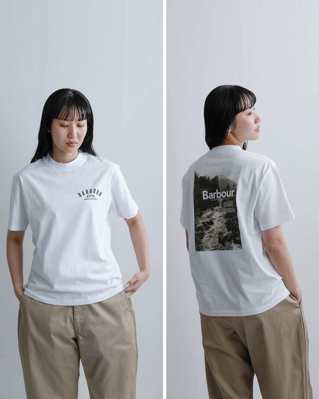 Barbour(バブアー)コットン グラフィック オーバーサイズ Tシャツ GRAPHIC OS T-SHIRT mts1575-1577