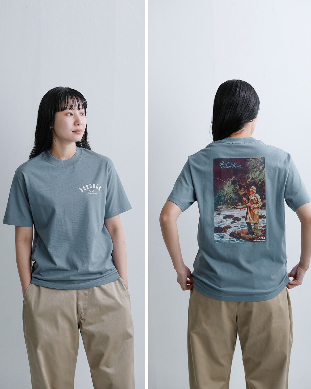 Barbour(バブアー)コットン グラフィック オーバーサイズ Tシャツ GRAPHIC OS T-SHIRT mts1575-1577
