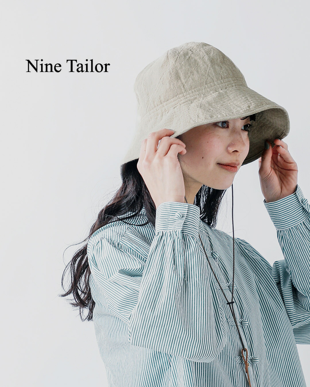 Nine Tailorベルギーリネン ハット Canna Hat n-1074
